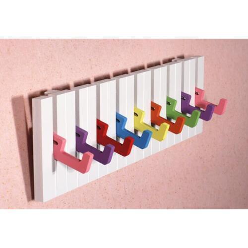 Fashion piano design 5 Hooks Towel Hat Coat Clothes Wall Mount Rack Hanger 30cm