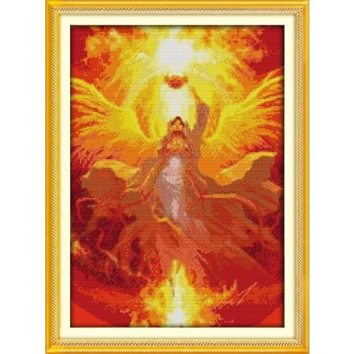 The female Wa repairs the sky cross stitch kit people 18ct 14ct 11ct count print canvas stitches embroidery DIY handmade