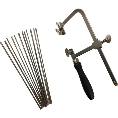 Jewelers Saw Frame kit with Blades 144 Pieces Adjustable Jewelers Wax Ring Precision Cutting Metal Saw Jewelry Making Tool