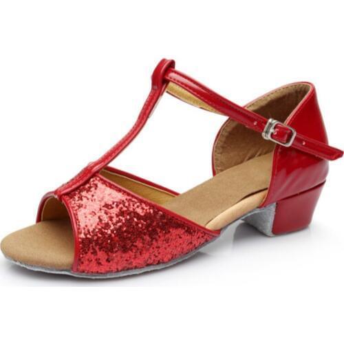 Children Kids Girls Women Ladies New Sandals Low Heel Ballroom Salsa Tango Shoes Latin Dance Shoes Wholesale
