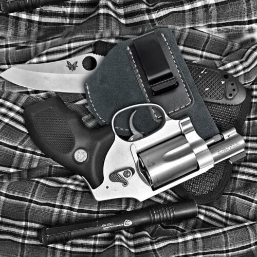 Hunting Holster Genuine Suede Leather Gun Holster for J Frame Revolvers Taurus S&W Tactical Concealed Belt IWB Holsters