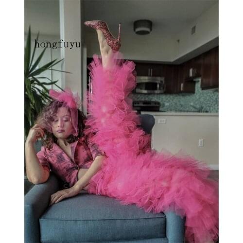 Vestido Sexy Ruffles costume Pants Tulle Skirts Tiered Puffy clothing Party dress Performance Costume Not Top
