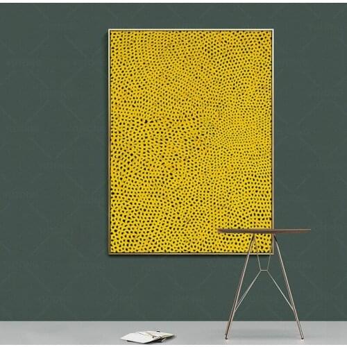 Posters and Prints Oil Painting Wall Art Yayoi Kusama NET-NO.2 YELLOW Home Decorative Wall Art Picture For Living Room Decor
