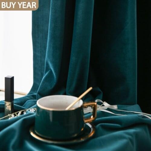 Nordic Curtains for Living Dining Room Bedroom Simple Solid Color Chenille Thickened Curtains Finished Product Customization