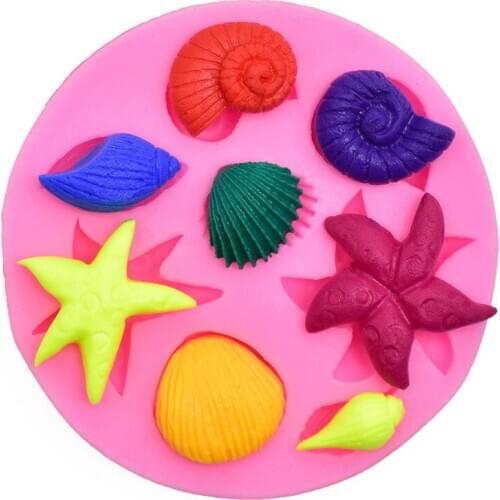Pink Seashell Silicone Molds Cake Decorating Tools 3D Fondant Soap Mold for Caking Decoration Chocolate Candy Mold Baking Tool