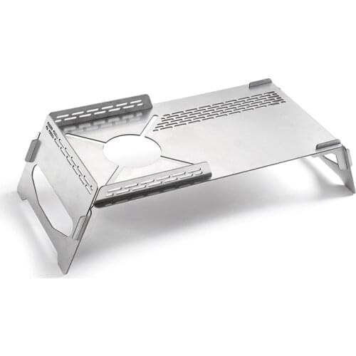 Folding Stove Table Portable Camping Stove Stand Bracket Holder BBQ Grill Folding Picnic Desk For Fishing Hiking Picnic