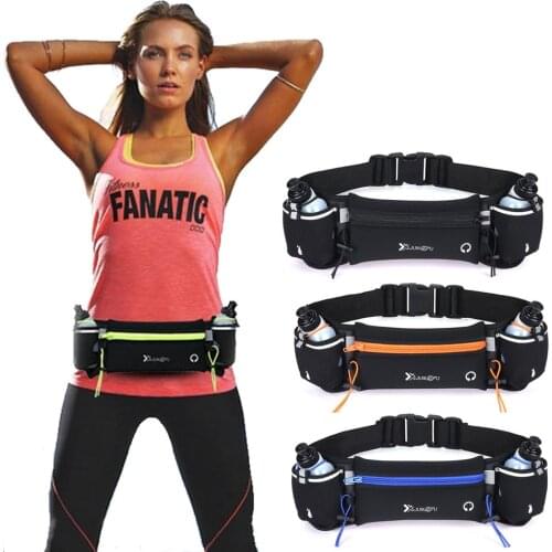 Marathon Dual Pocket Running Bag Trail Running Waist Belt For Phone Unisex Sports Fanny Pack Fitness Waist Pack Water Bottle