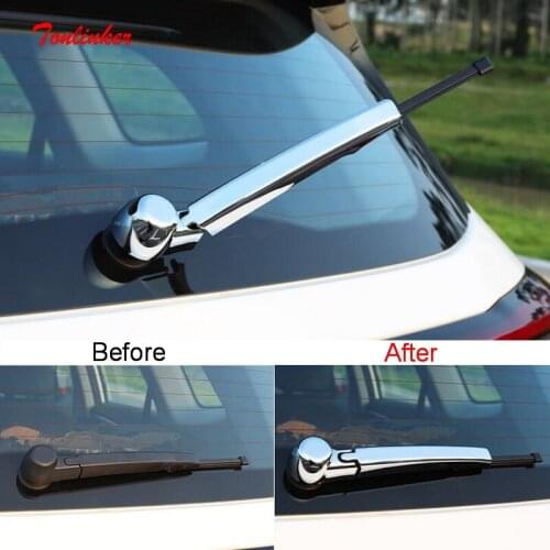 Tonlinker Cover Case Stickers for KIA KX5 2016 Accessories 3 PCS Car Styling ABS Chrome Rear wiper brush bright frame stickers
