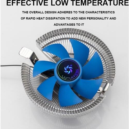 12V 3pin CPU Cooler Blue LED Aluminum Heatsink Cooling CPU Fan ventilador for Intel AMD 775 1150 1151 1155 Silent Ventilador