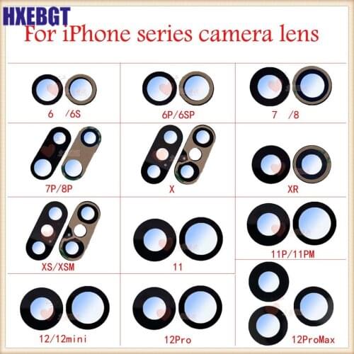 5 Set Rear Back Camera Glass Lens Cover Repair for iPhone 6 6s 6Plus 6sPlus 7 7Plus 8 8 Plus X XR XS XS Max 11 12 Pro Max Mini