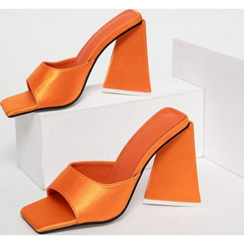 BIGTREE NEW Sliders Fashion Women Slippers Heels Patent Leather Bling Ladies Shoes Tideway Cross-tied Sandals Sexy Women Shoes