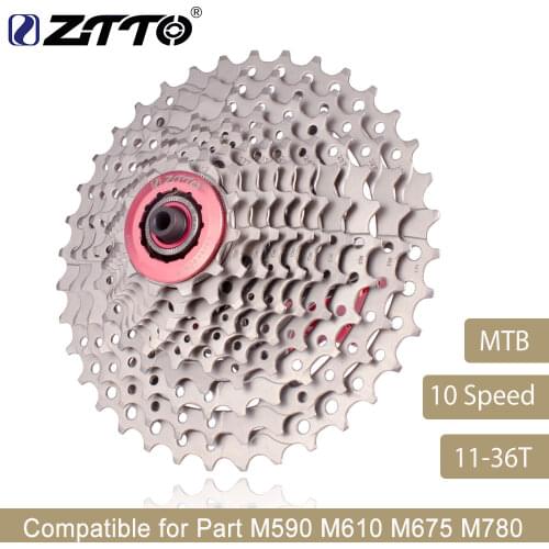 ZTTO Mountain Bike MTB 10 Speed Cassette 10 Velocidade 10S 36T Bicycle Parts Freewheel Sprocket For M590 M610 M675 M780 XT SLX