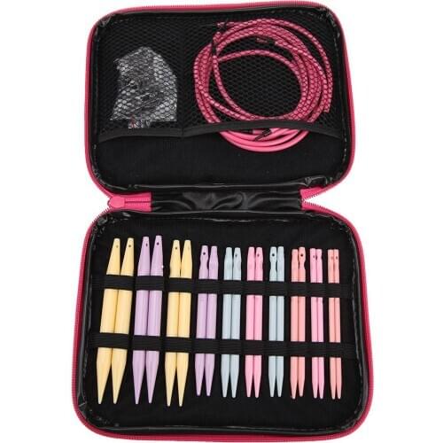 10 Pairs Circular Knitting Needle Changeable Head Crochet Hooks Set Knitting Tool DIY Sewing Accessories