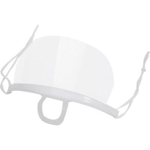 20Pcs Hygiene Safety Face Shield Plastic Visor Protective Anti-Fog Anti-Splash Transparent Food Face Shield for Mouth