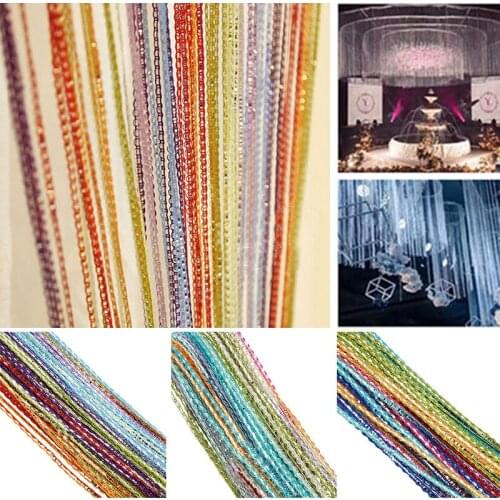 2021 New Multi-color Optional 100CM X 200CM Thread Line Curtains For Living Room Door Wall Window Panel Tassel Curtain