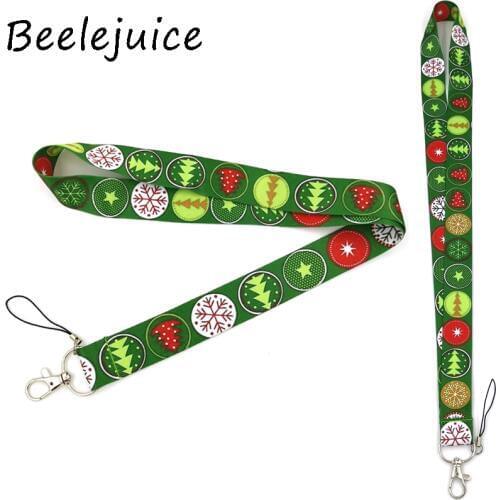24pcs Merry christmas Mobile phone lanyard For keys ID Card Pass Gym USB badge holder DIY Hang Rope Tags Strap Neck Lanyards
