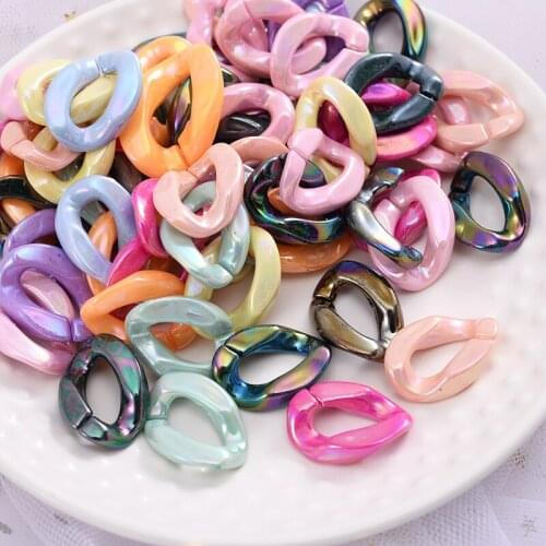 30-120Pcs 14x20mm Mixed Oval Shape Acrylic Beads Fashion Loose Spacer Beads For Jewelry Making DIY Handmade Crafts Accessories