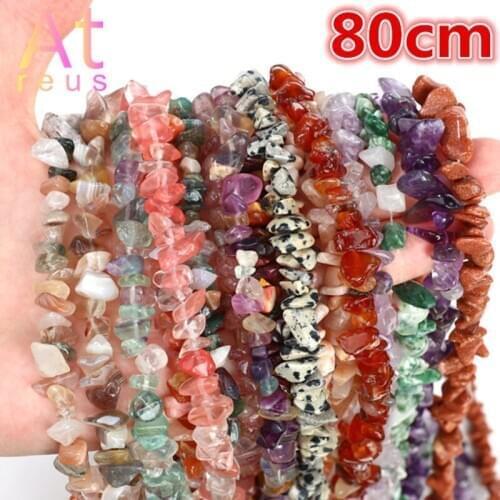 80cm Natural Mix Irregular Gravel Beads Agates GoldSand AmethystsRosequartz Tiger Eye Beads For Jewelry Making Diy Bracelet 30