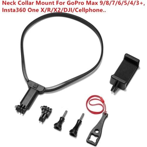 For GoPro Accessories Adjustable Chest Strap Neck Collar Mount For GoPro Max 9/8/7/6/5/4/3+,Insta360 One X/R/X2/DJI/Cellphone