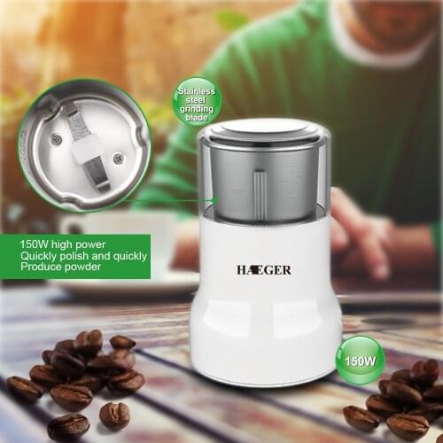 Automatic Portable Coffee Grinder 220V Stainless Steel Multifunctional Household Nuts Beans Spices Powderer Spice Grinder