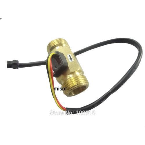 Free shipping MISOL 3/4" DN20 Electronic Flow Meter, 2- 45L/M Electronic Flow Sensor, meter switch