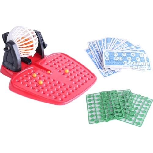 Bingo Game Board Table Family Party Game Toy Playset 124 Tokens 90Pcs Balls