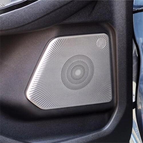 For Ford Kuga Escape 2020 2021 Stanless Steel Car Door Loudspeaker Sound Speaker Cover Trim Frame Sticker Interior Accessories