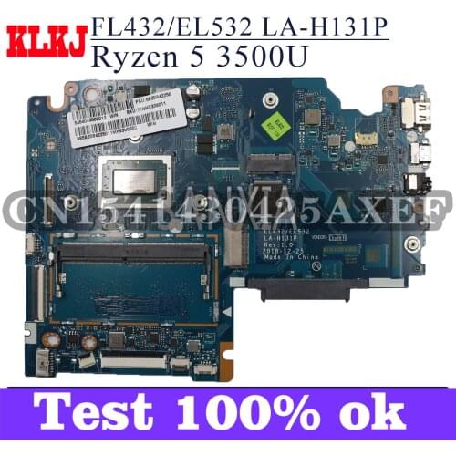 KLKJ FL432/EL532 LA-H131P Laptop Motherboard For Lenovo IdeaPad S340-15API Original Mainboard Ryzen 5 3500U (R5-3500U)
