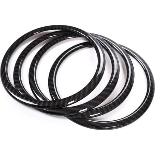 Carbon Fiber ABS Plastic Door Speaker Ring Circle Trim For BMW X1 F48 2016/18 2 series Gran Tourer F46 2015-17 For BMW X2 F47