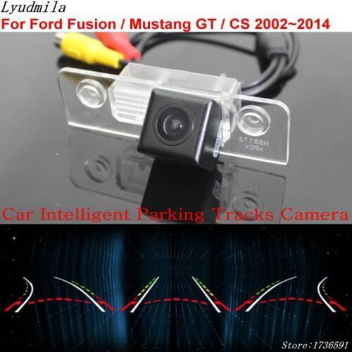 Lyudmila Car Intelligent Parking Tracks Camera FOR Ford Fusion / Mustang GT / CS 2002~2014 / Back up Reverse Rear View Camera