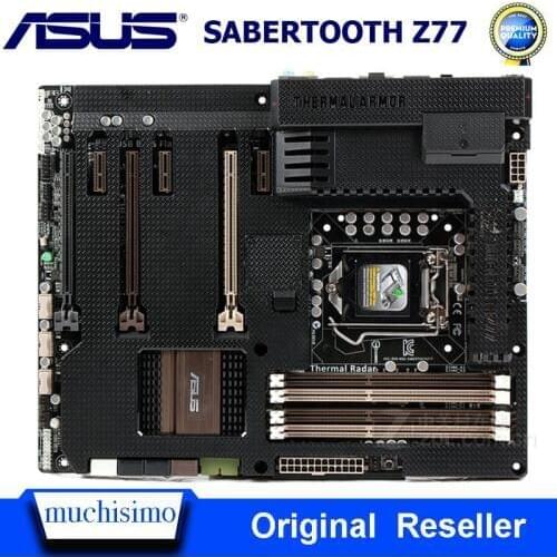 LGA 1155 DDR3 ASUS SABERTOOTH Z77 Original Desktop Motherboard Intel Z77 Cpu i7/i5/i3 32GB DDR3 PCI-E 3.0 Mainboard ASUS Z77 ATX
