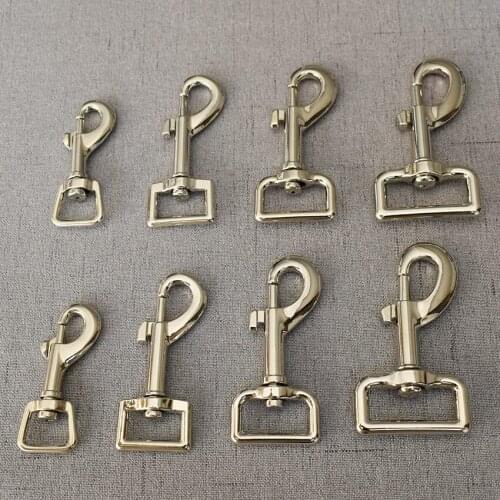 20 Pcs/Lot 15mm 20mm 25mm 32mm Metal Snap Hook Carabiner DIY Bag Dog Leash Leads Belt Strap Clip Lobster Clasps Accessory