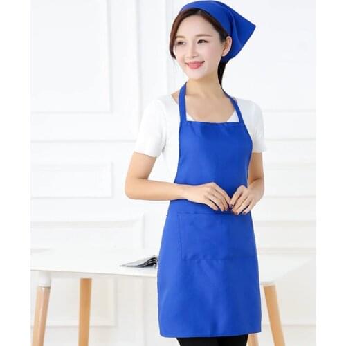 Fashion Waterproof Clean Apron Womans Solid Color Cooking Men Chef Waiter Cafe Shop Barbecue Barber Bib Kitchen Tools
