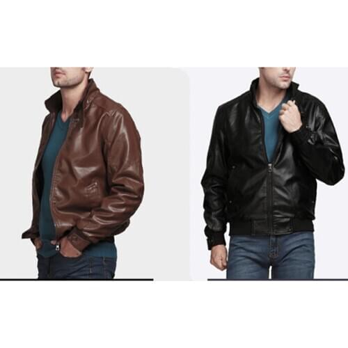 2019 motorcycle Black faux leather jacket men mens leather jackets jaqueta de couro masculina clothes mens leather coats