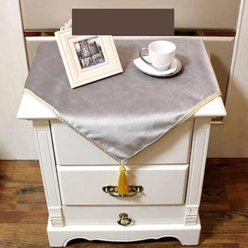 Скатерть на стол Tafelkleed Solid Color Multi-Purpose Bedside Tablecloth Cover Refrigerator Air Conditioner TV Mantel Mesa