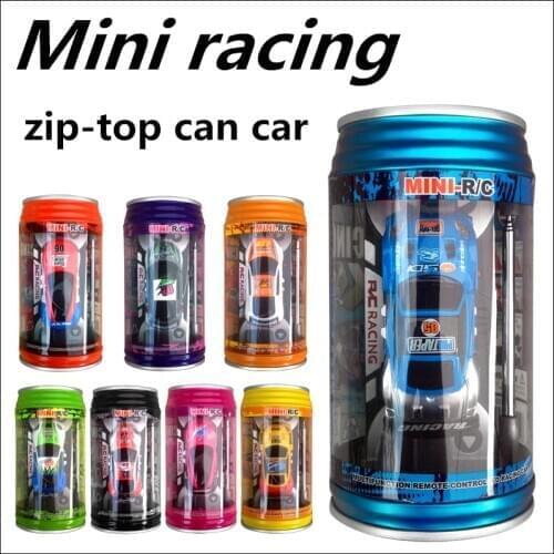 Novel and Funny Toy Ultra Small Remote Control Vehicle Easy to Pull can Sports Car High Speed Mini Drift Racing Car Electric Toy