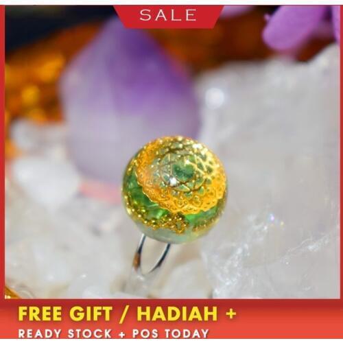 Orgonite Ring Organo Hand Made Ethereum Energy Crystal Tourmaline Gemstone Ring Female Rune Wishing Fashion Gift Jewelry Ss034