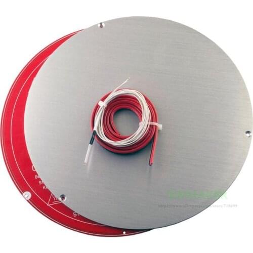 220mm Aluminum anodized build plate + MK2Y PCB heated bed power wiring thermistor kit for 3D printer delta kossel