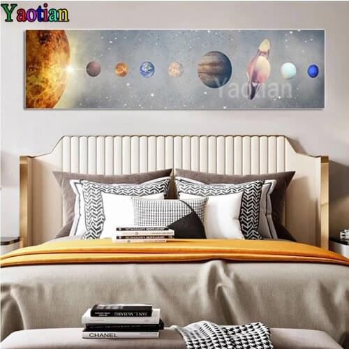 Full 3D Round Square diy Diamond Painting Modern Colorful Stars Space Planet 5D Mosaic Diamond Embroidery for Kids Room Nursery