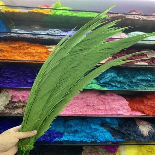 Promotion Green Pheasant Tail Feathers 60-65cm/24-26inches Home for Party Accessories DIY Plumas De Faisan Plumas