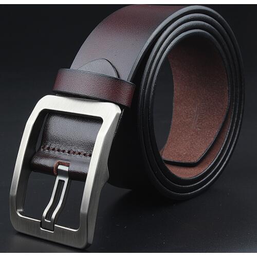 Cow genuine leather men summer belt adjustable black buckle belt jeans vintage male XXl soft strap plus size130 150 140