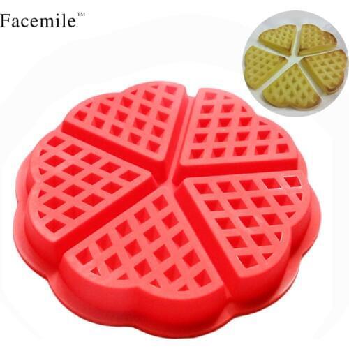 Silicone Mold 5-Cavity Waffles Cake Chocolate Pan Baking Mould Cooking Tools Kitchen Accessories 51068 Gift