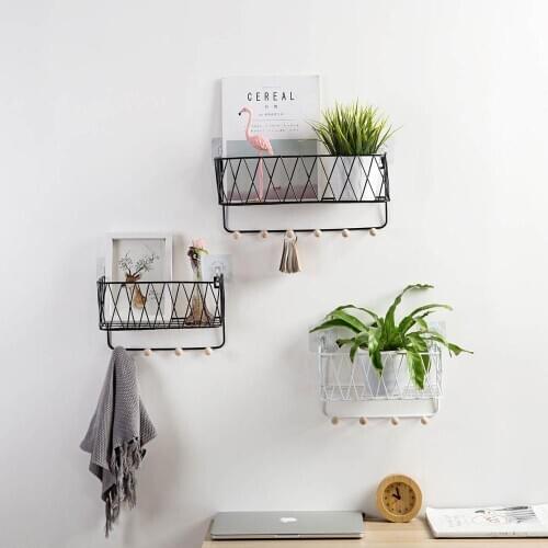 Punch-free racks student dormitory artifacts good things storage racks bedside suspended wall-mounted storage racks