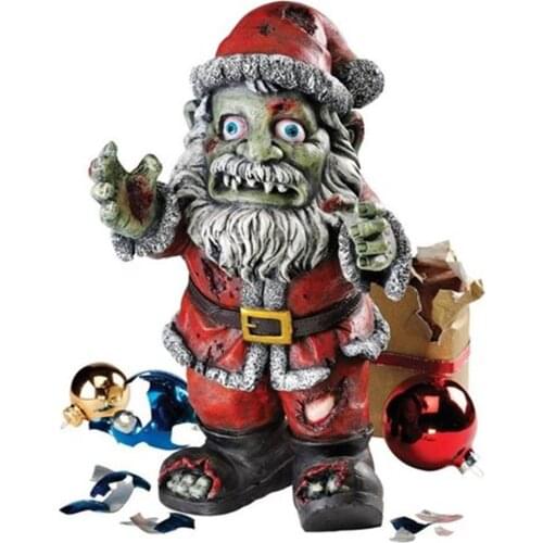 Horror Zombiea Halloween Figurines Santa Dwarf Statue Minature Decoration Home Garden Elfa Gnome Ornament Creative Resin Crafts