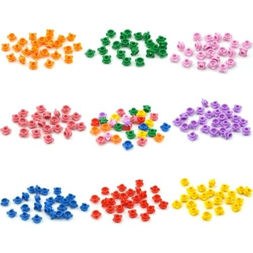 Flower Building Blocks DIY Bricks Plant Floret Grass Educational Assemblage Construction Toys for kid Size Compatible with 33291