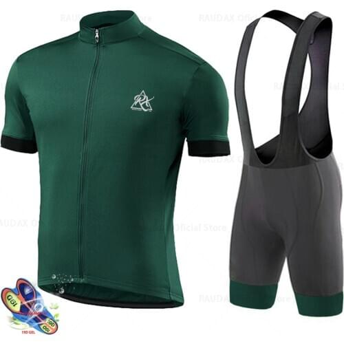 Raudax FACTORY Cycling Clothing 2020 Pro Team Ropa Ciclismo Hombre Short Sleeve Cycling Set Mtb Bike Uniforme Maillot Ciclismo