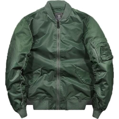 High Quality Thin Army Green Military Motorcycle Aviator Pilot Air Men Bomber Jacket Male Plus Size Hip Hop Baseball Jackets 4XL