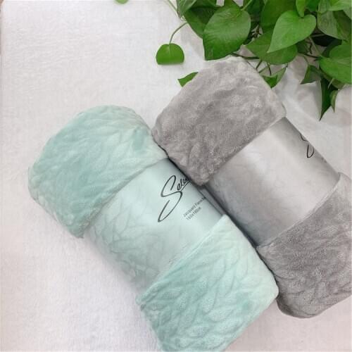 Jacquard Fleece Flannel Blanket Plush Solid Color Bed Covers for sofa Soft Adult Plaid Throw Blankets Bedspread for the Couch