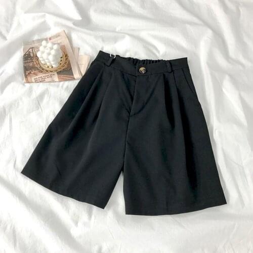 2021 Summer New Womens Shorts Suit Shorts Loose High-waisted Trousers Straight Oversized Drape Wide-leg Casual Five-point Pants