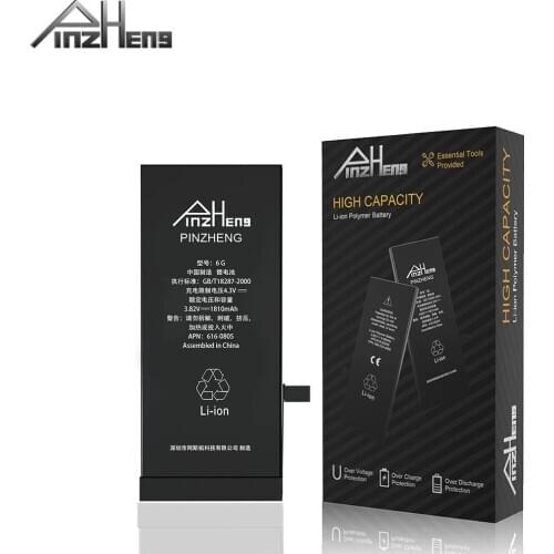 10 Pcs/lot PINZHENG Newest Battery For iPhone 7 8 6 6s Plus Replacement Bateria For iphone 4 4s 5 5s 5c SE Phone Batteries